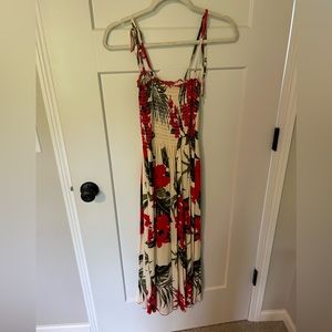 Cream Floral Hawaiian Dress